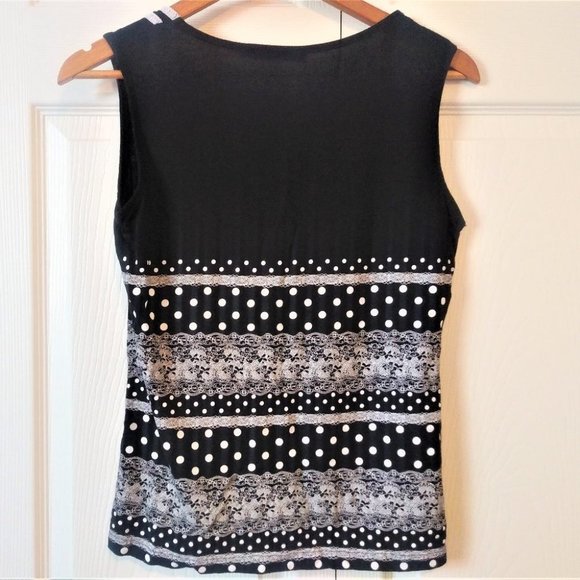 NESS Black and White Scoop Beck Tank Siz S - Picture 2 of 4